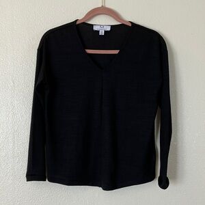 M by Magaschoni Black Long Sleeve Top, XS